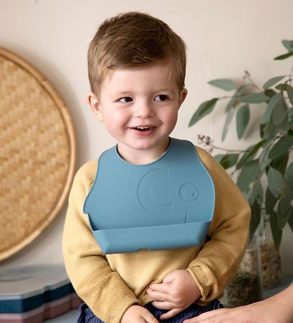 Sebra Hagesmæk - Silikone - 2-pak - Vintage Blue Sebra Hagesmæk - Silikone - 2-pak - Vintage Blue