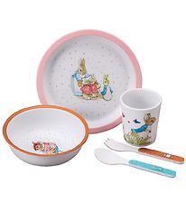 Petit Jour Paris Spisesæt - Melamin - 5 dele - Peter Rabbit