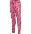 Hummel Leggings - hmlMaya Flower AOP - Heather Rose