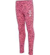 Hummel Leggings - hmlMaya Flower AOP - Heather Rose