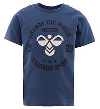 Hummel T-shirt - hmlKalle - Ensign Blue Hummel T-shirt - hmlKalle - Ensign Blue