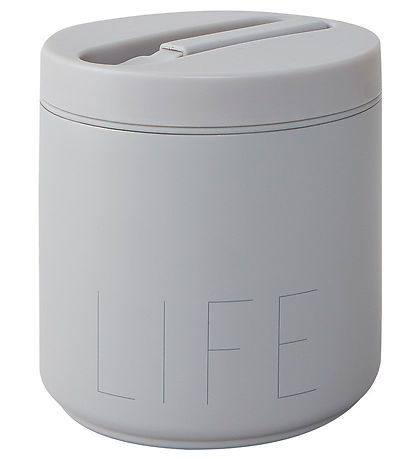 Design Letters Madkasse m. Gaffel - Thermo Lunch Box - Stor - Gr
