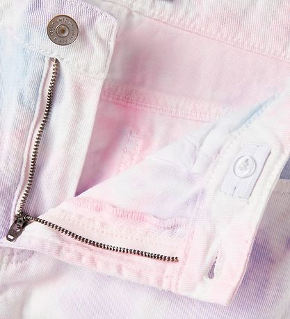 LMTD Bukser - NlfTieizza - White Alyssum/Tie Dye