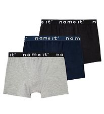 Name It Boxer nærbuxur - Noos - NkmBoxer - 3 Pakki - Svart/Grey/ Name It Boxer nærbuxur - Noos - NkmBoxer - 3 Pakki - Svart/Grey/