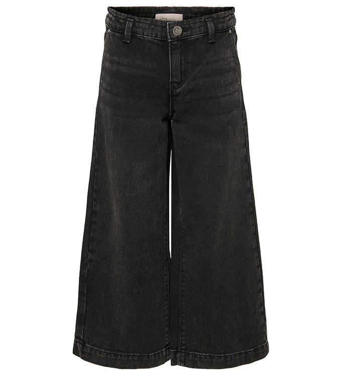 KIDS ONLY KOGCOMET wide fit jeans i sort til piger