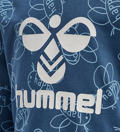 Hummel Bluse - hmlCollin - Ensign Blue m. Hvid