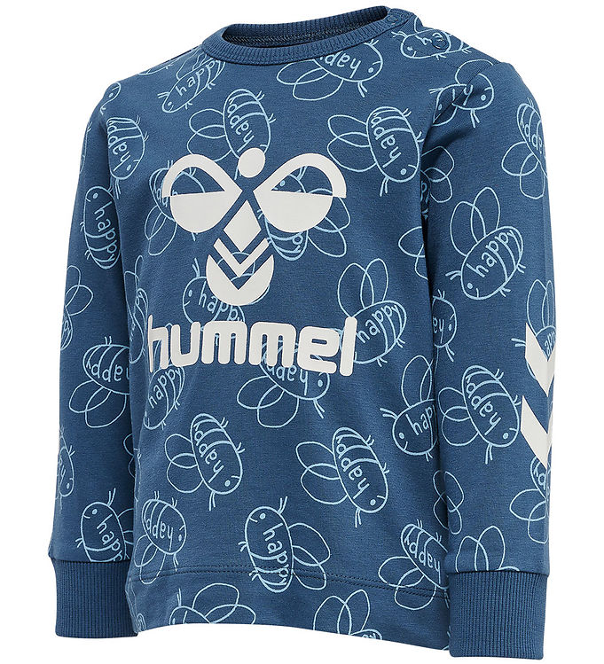 Hummel Bluse - hmlCollin - Ensign Blue m. Hvid