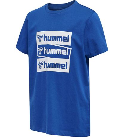 Hummel T-shirt - hmlKarlo - Lapis Blue w. White