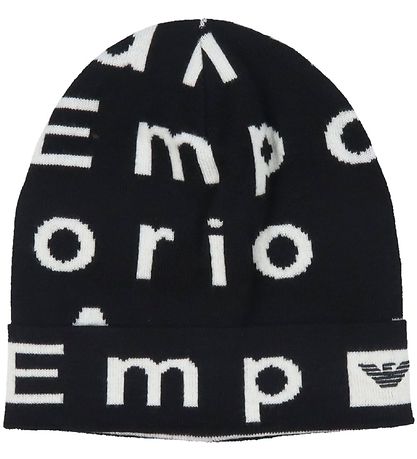 Emporio Armani Beanie - Wool - Black
