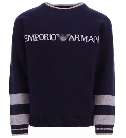 Emporio Armani Bluse - Strik - Uld - Blue Navy Emporio Armani Bluse - Strik - Uld - Blue Navy