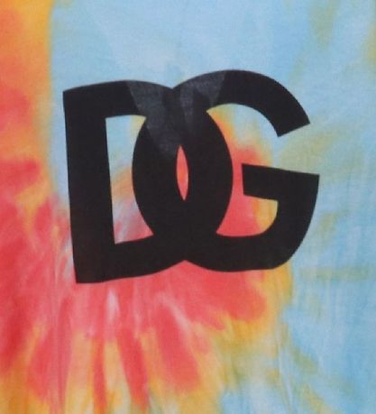 Dolce & Gabbana T-shirt - Eden - Blå/Orange m. Logo
