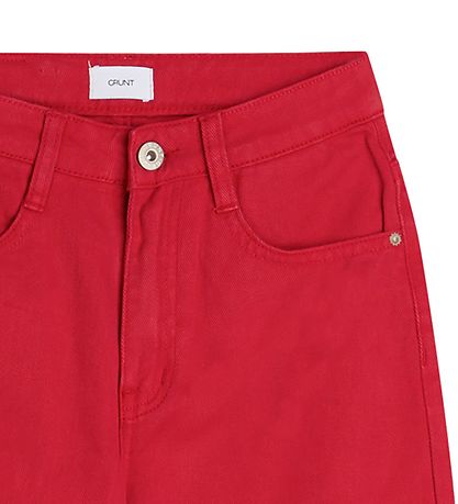 Grunt Jeans - Wide Leg - Rød