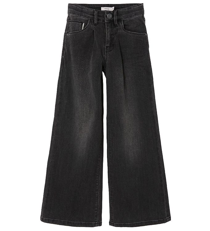 Name It Black Denim Wide Jeans - Str. 6y 116cm