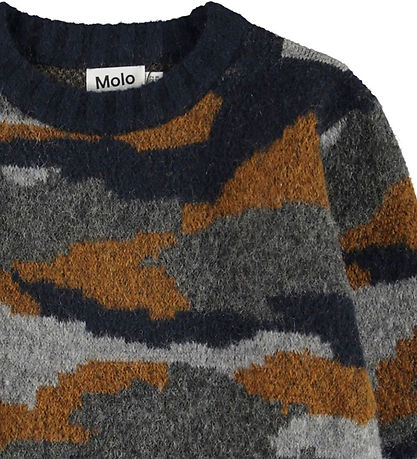 Molo Blouse - Wool/Polyester - Bello - Camo Knit