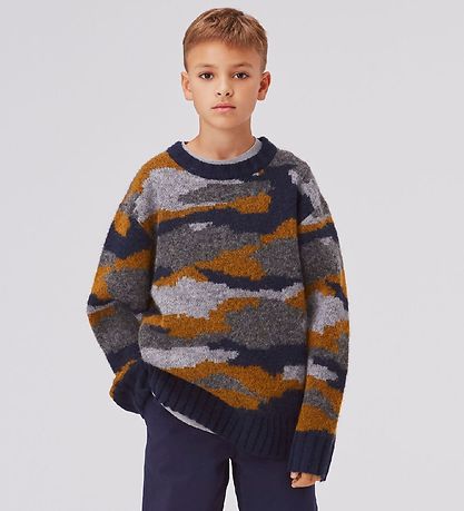 Molo Blouse - Wool/Polyester - Bello - Camo Knit