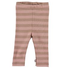 Smallstuff Leggings - Stribet - Powder/Rose Brown Smallstuff Leggings - Stribet - Powder/Rose Brown