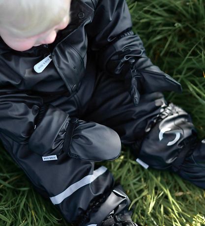 Mikk-Line Luffer m. Fleece - PU - Sort