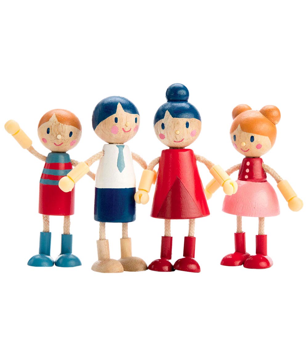 Tender Leaf Houten Speelgoed - Poppenhuisfiguren - Familie - Tender Leaf - OneSize - Speelgoedfiguren