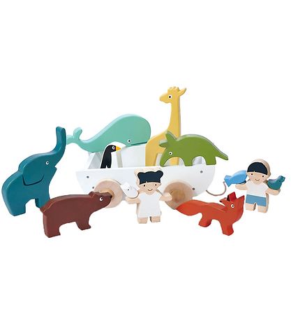 Tender Leaf Wooden Toy - Pullcart With Toy Figurine Tender Leaf Wooden Toy - Pullcart With Toy Figurine