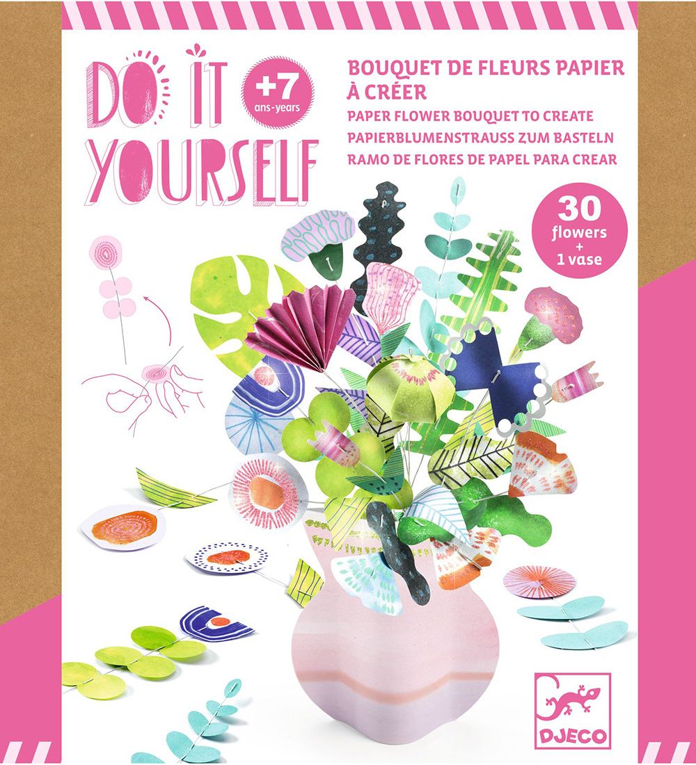 Djeco Kreatives Spielset - DIY - Papierblumen - Djeco - One Size - Kreatives Spielset