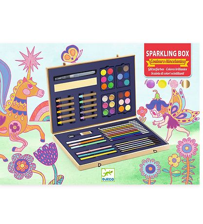 Djeco Farvesæt - 60 dele - Multifarvet Djeco Farvesæt - 60 dele - Multifarvet