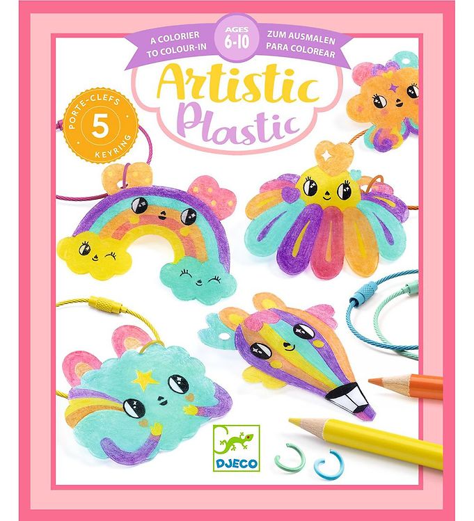 Djeco Kreasæt - 5 stk - Kawaii Nøglering