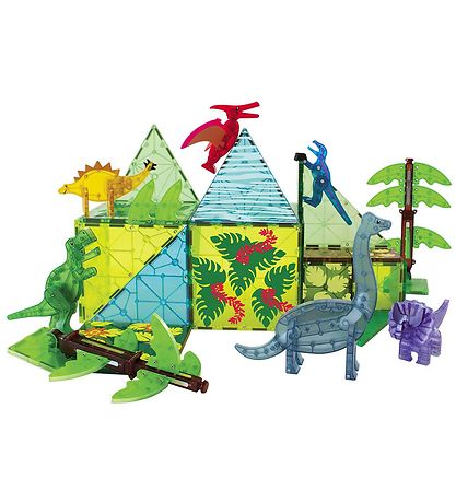 Magna-Tiles Magnetsæt - 50 Dele - Dino World XL Magna-Tiles Magnetsæt - 50 Dele - Dino World XL