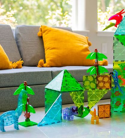 Magna-Tiles Magnetsæt - 50 Dele - Dino World XL Magna-Tiles Magnetsæt - 50 Dele - Dino World XL