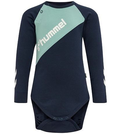 Hummel Bodysuit l/s - HmlSeoul - Navy w. Light Blue
