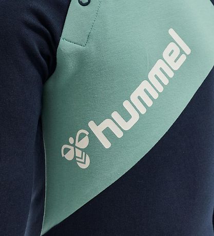 Hummel Bodysuit l/s - HmlSeoul - Navy w. Light Blue