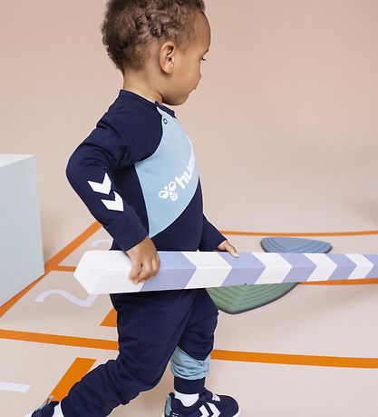 Hummel Bodysuit l/s - HmlSeoul - Navy w. Light Blue