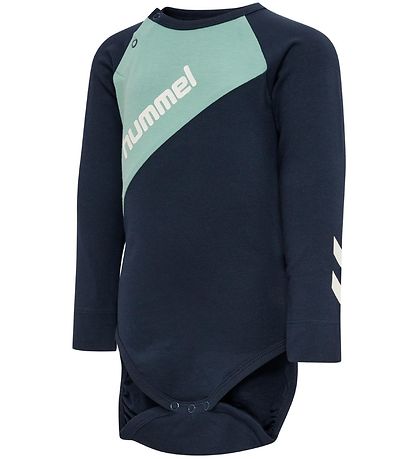 Hummel Bodysuit l/s - HmlSeoul - Navy w. Light Blue