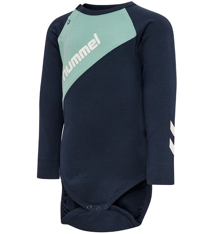 Hummel HmlSeoul Body Langærmet - Navy/Lyseblå