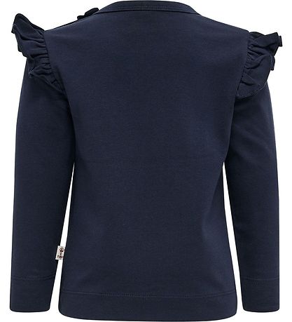 Hummel Bluse - hmlArtemis - Black Iris/Rosa m. Logo/Flæser