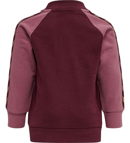 Hummel Cardigan - hmlPuk Zip - Windsor Wine m. Brun/Rosa
