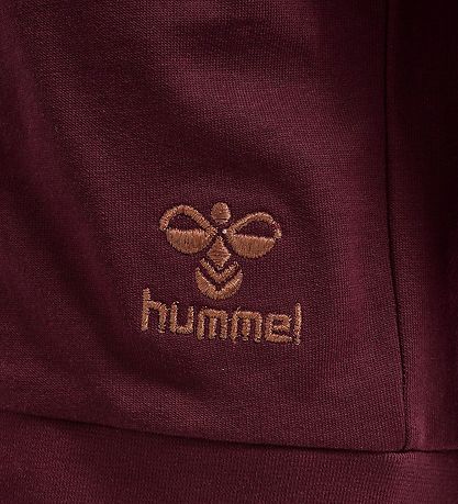 Hummel Cardigan - hmlPuk Zip - Windsor Wine m. Brun/Rosa