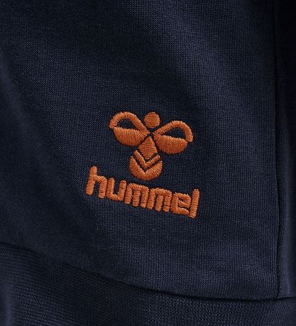Hummel Cardigan - hmlPuk - Black Iris m. Brun/Støvet blå