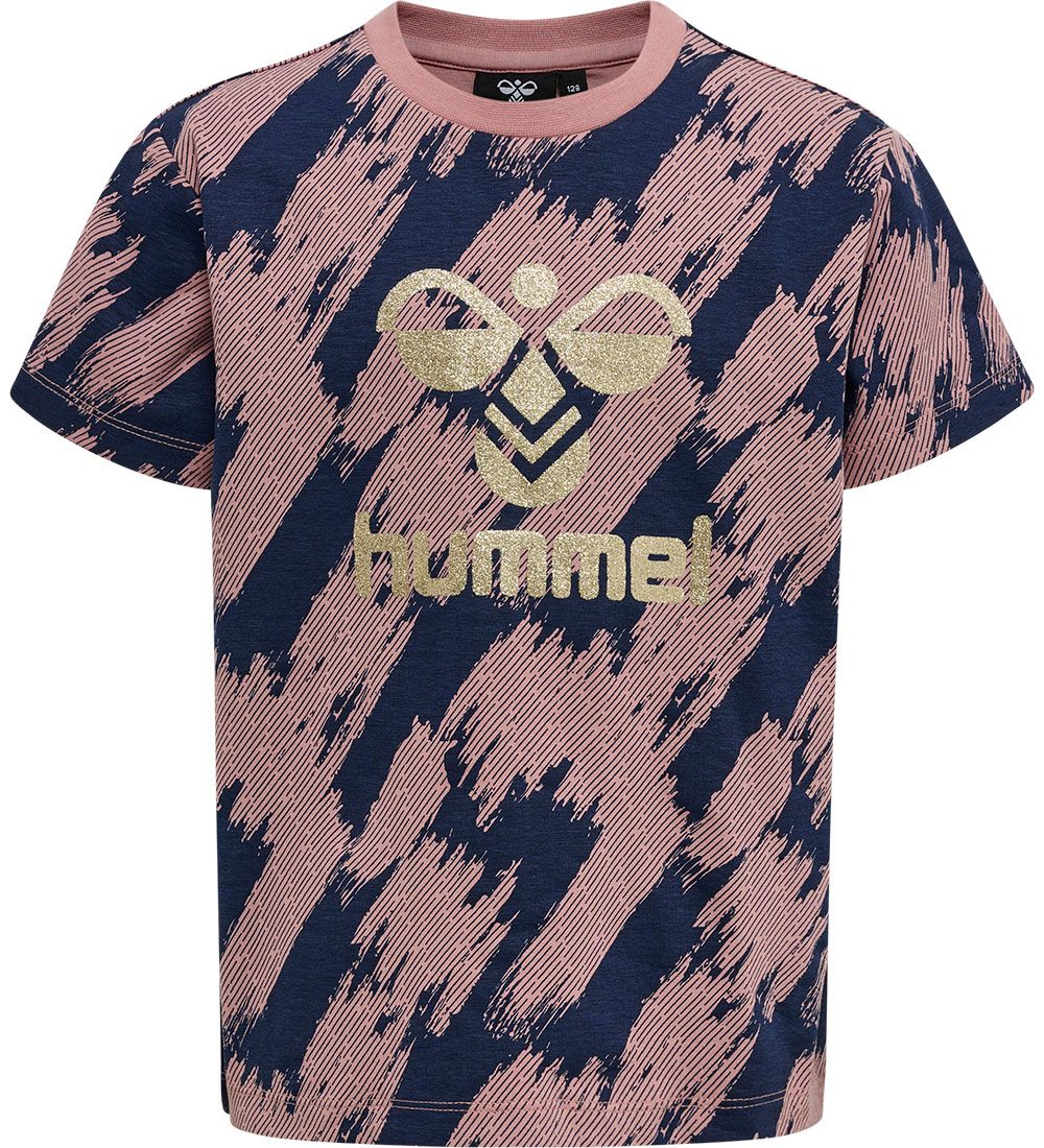 Hummel T-Shirt - Rose - Holzrose/Navy - Hummel - 6 Jahre (116) - T-Shirts