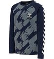 Blouse m/l Hummel - hmlZion - Black Iris/Vieux Bleu av. Blanc