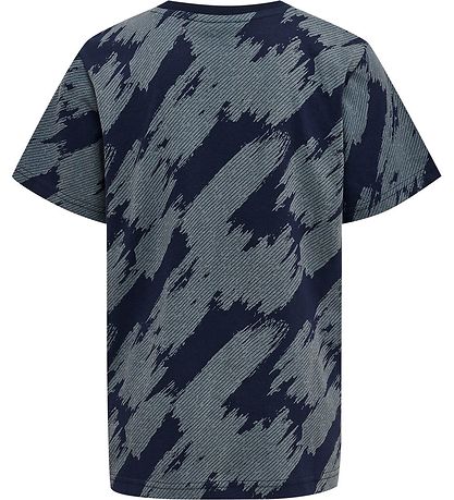 Hummel T-shirt - hmlZion - Black Iris/Støvet Blå