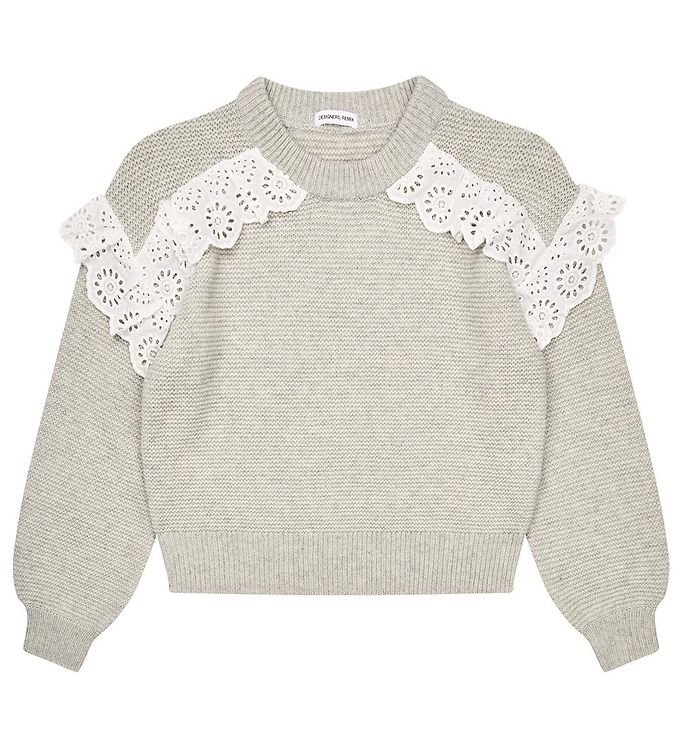 Designers Remix Bluse - Uld - Strik - Carmen - Oatmeal
