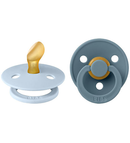 BIBS Colour Sutter - 2-pak - Str. 2 - Anatomisk - Baby Blue/Petr BIBS Colour Sutter - 2-pak - Str. 2 - Anatomisk - Baby Blue/Petr