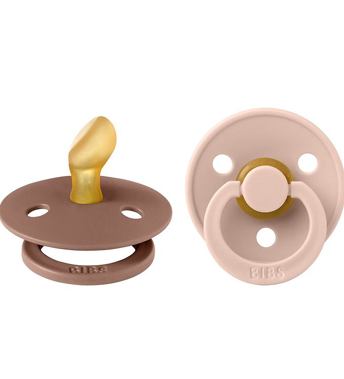 BIBS Anatomisk Colour Sut 2-Pak Naturgummi Str. 2 - Blush/Woodchuck