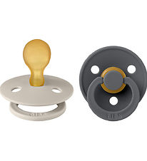 BIBS Colour Sutter - 2-pak - Str. 1 - Symmetrisk - Sand/Iron BIBS Colour Sutter - 2-pak - Str. 1 - Symmetrisk - Sand/Iron