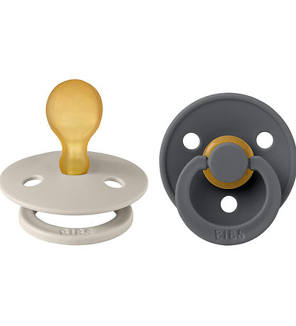 BIBS Colour Sutter - 2-pak - Str. 1 - Symmetrisk - Sand/Iron BIBS Colour Sutter - 2-pak - Str. 1 - Symmetrisk - Sand/Iron