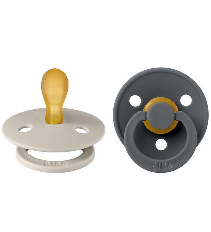 BIBS Symmetrisk Colour Sut - 2-Pak - Str. 1 - Naturgummi - Sand/Iron