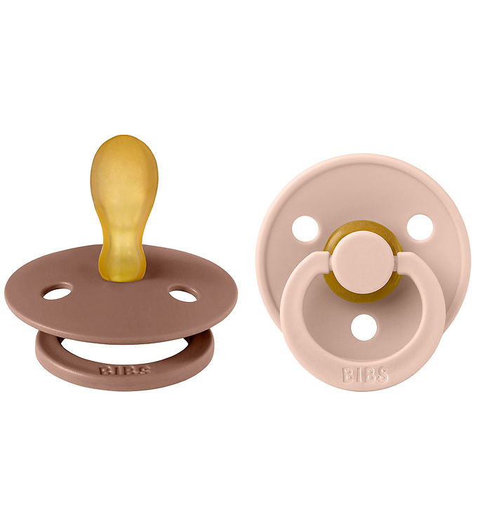 BIBS Colour Symmetrisk Sut Naturgummi Str. 2 2-Pak - Blush/Woodchuck