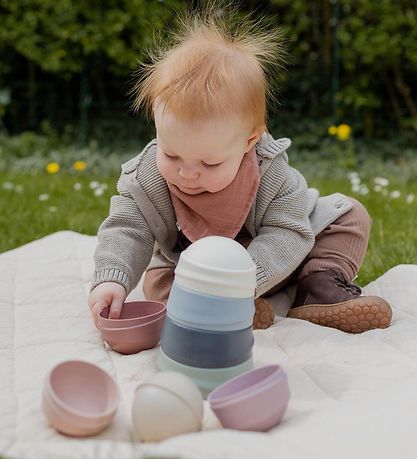 BIBS Stabletårn - 8 Dele - Pastel Rainbow BIBS Stabletårn - 8 Dele - Pastel Rainbow