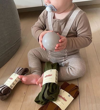 Condor Leggings m. Seler - Uld/Akryl - Terracota Condor Leggings m. Seler - Uld/Akryl - Terracota