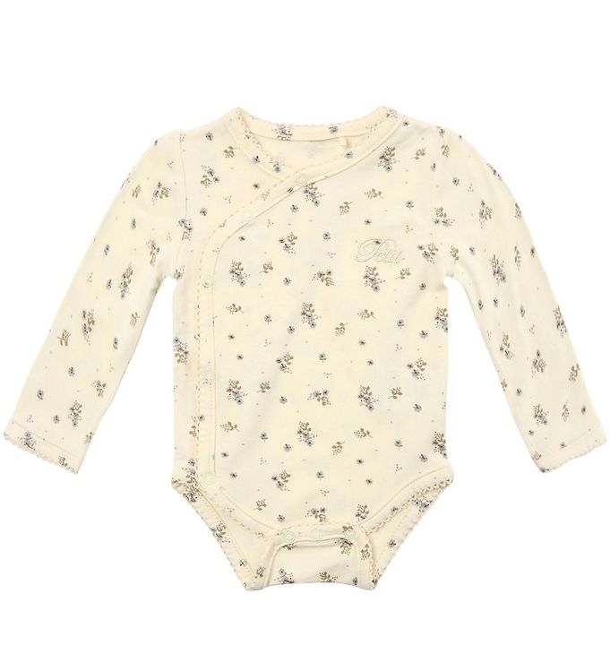 Petit by Sofie Schnoor Slå-om Body l/æ - Antique White m. Blomst